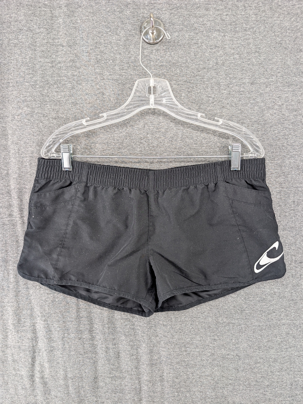 O'Neill Black Women's Athletic Shorts with White Logo